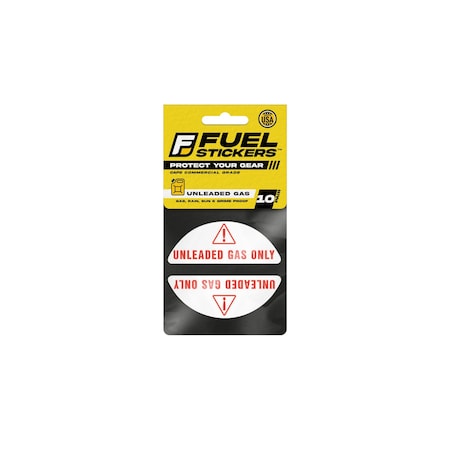 Fuel Stickers Unleaded Sticker, Gas Cap Label for Fleet Vehicles: Car, SUV, Van, Rentals, Hvy-Dty, 10PK Z-GCUGOx10